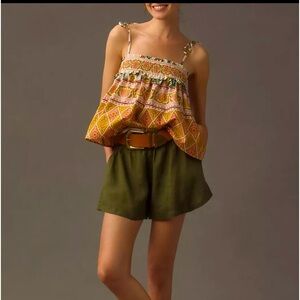 Anthropology, Sarah Hann Printed Babydoll Tank.